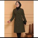 Korean Style Temperament Long Sleeve 16 buttons coat